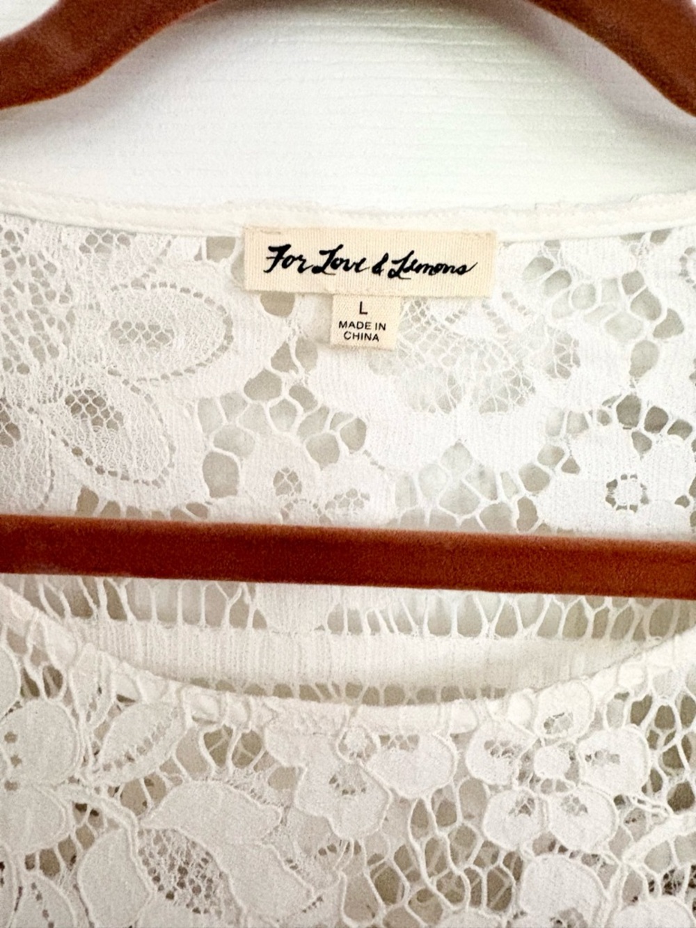 For Love & Lemons Ivory Floral Lace midi Dress - New - never worn